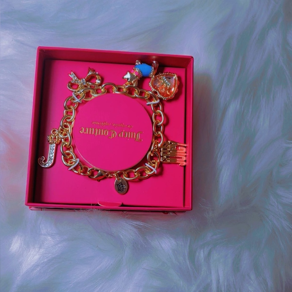 Juicy Couture Gold Bracelet with Colorful Charms